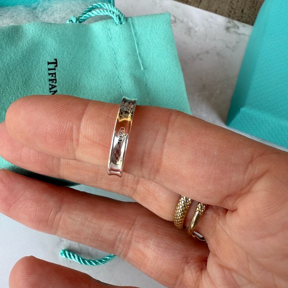 New Auth. Tiffany & Co. 1837 Concave Narrow Band Ring Sterling Silver size 5 - Picture 7 of 10